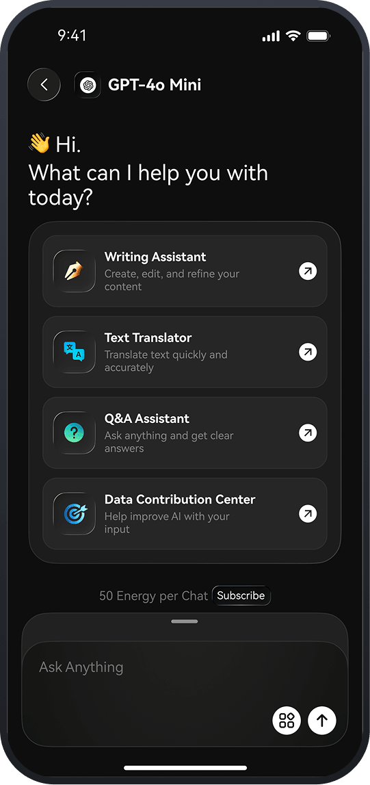 VIB AI chat screen